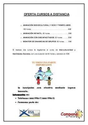 Oferta de cursos a distancia 2012